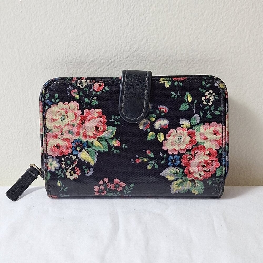 Cath kidston black floral wallet